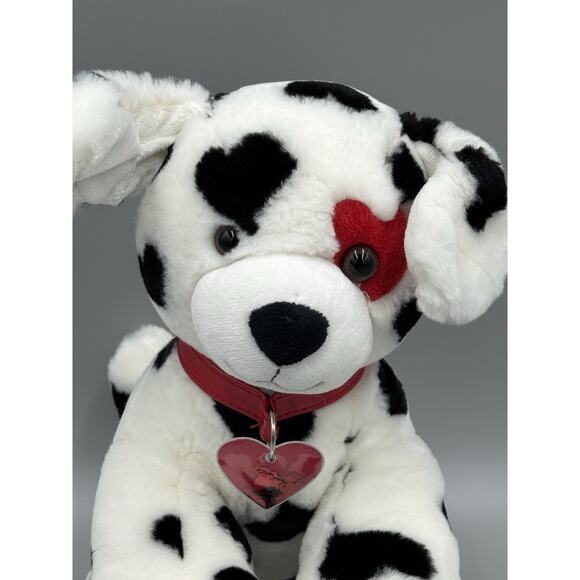 2010 Build A Bear Workshop Dog Love Hearts Be Mine Dalmatian 12” Plush - Picture 2 of 12